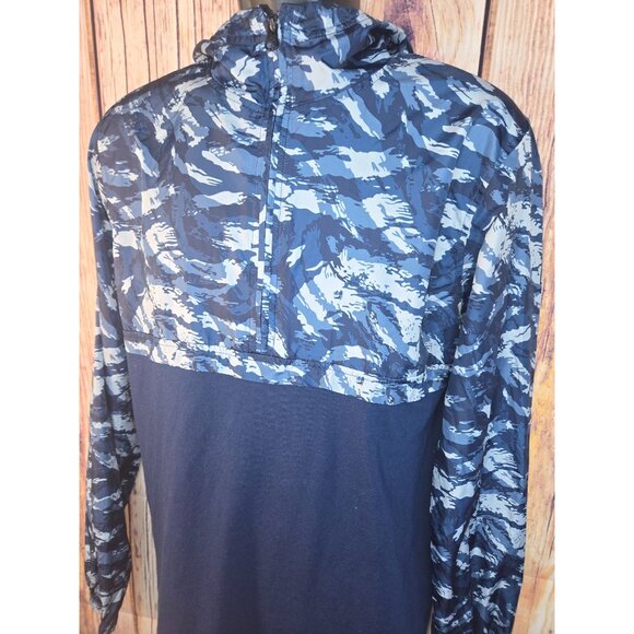 Under Armour Mens Hoodie Jacket Medium Fitted Navy & Camo Pullover Full-Zip - Picture 3 of 7